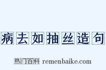 病去如抽丝造句是什么意思的图片
